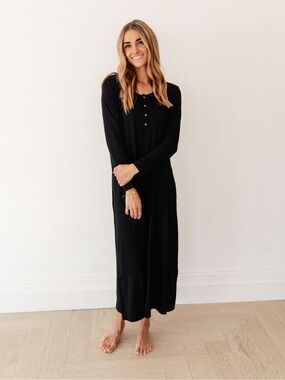 Dwell & Slumber Cosy Onyx Nursing Midi Dress  XL/XXL